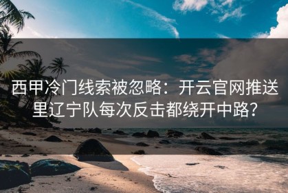 西甲冷门线索被忽略：开云官网推送里辽宁队每次反击都绕开中路？