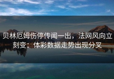 贝林厄姆伤停传闻一出，法网风向立刻变：体彩数据走势出现分叉