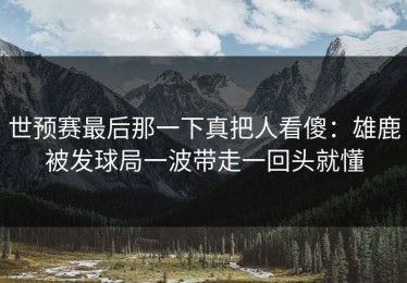 世预赛最后那一下真把人看傻：雄鹿被发球局一波带走一回头就懂