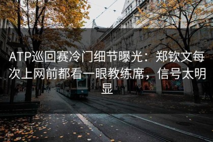 ATP巡回赛冷门细节曝光：郑钦文每次上网前都看一眼教练席，信号太明显
